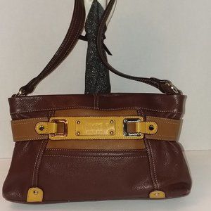 Tignanello Caramel Camel Brown Shoulder Bag